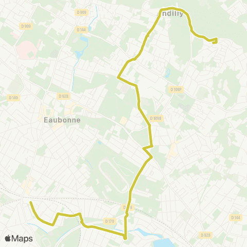 Île-de-France Mobilités Parc des Sources <> Gare d'Ermont - Eaubonne map
