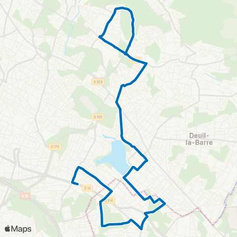 Île-de-France Mobilités Dr Schweitzer <> Gare de Saint-Gratien map