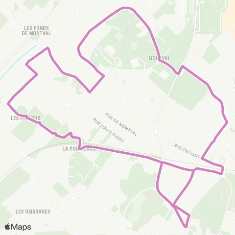 Île-de-France Mobilités Gare de Marly-le-Roi - Bèque <> Gare de Marly-le-Roi - Bèque map