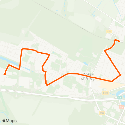 Île-de-France Mobilités Gare de Fontenay-le-Fleury <> Méliès - Croix Bonnet map