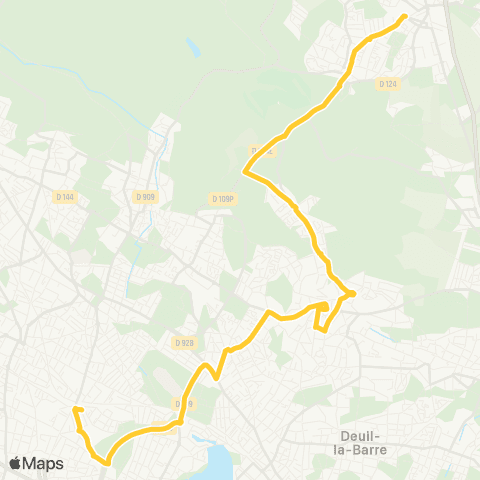 Île-de-France Mobilités Gare de Domont <> Gare d'Ermont - Eaubonne map