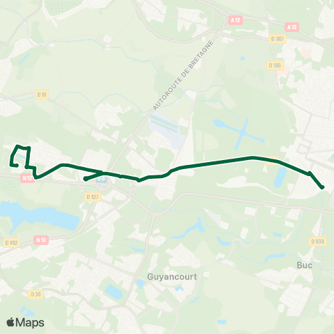 Île-de-France Mobilités Gare des Chantiers - Gare rout. <> Méliès - Croix Bonnet map