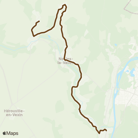 Île-de-France Mobilités Gare de Valmondois <> Mairie map
