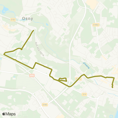 Île-de-France Mobilités Gare de Pontoise <> Les Pâtis map