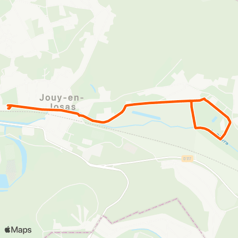Île-de-France Mobilités Gare de Jouy-en-Josas <> Gare de Jouy-en-Josas map