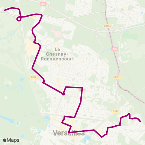 Île-de-France Mobilités Coeur de Bourg <> Bernard de Jussieu map