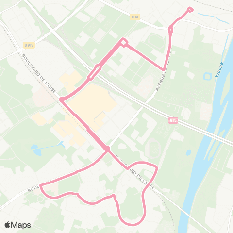 Île-de-France Mobilités Pontoise Gare <> Pontoise Gare map