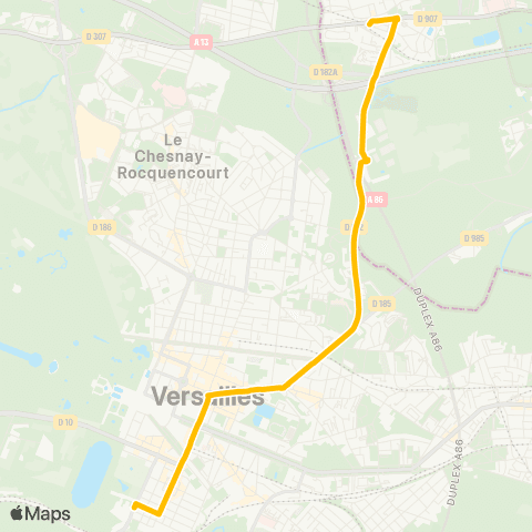 Île-de-France Mobilités Gare de Vaucresson <> Lycée Jules Ferry map