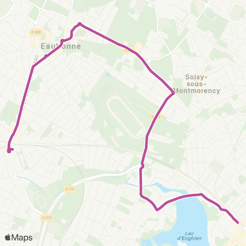 Île-de-France Mobilités Gare d'Enghien-les-Bains <> Gare d'Ermont - Eaubonne map