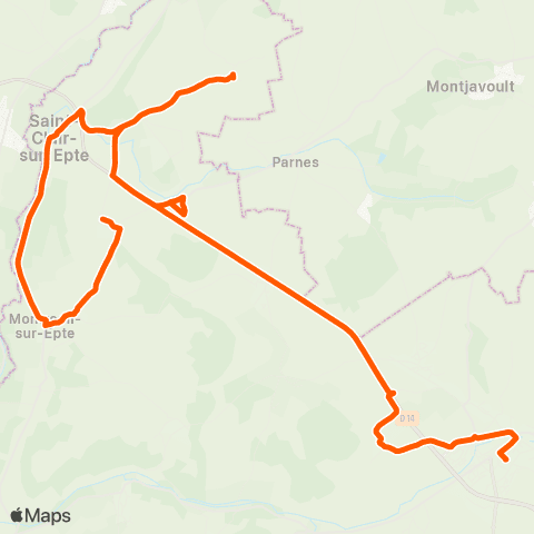 Île-de-France Mobilités Gare Routière <> Clos Minet map