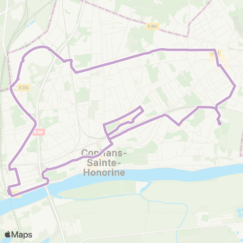 Île-de-France Mobilités Gare de Conflans - Fin-d'Oise <> Gare de Conflans - Fin-d'Oise map