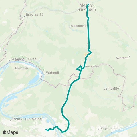 Île-de-France Mobilités Gare rout. Mantes-la-Jolie <> Gare rout. map