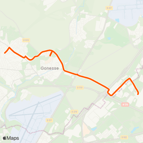 Île-de-France Mobilités Gare de Villiers-le-Bel - Gonesse - Arnouville <> Parc des Expositions map