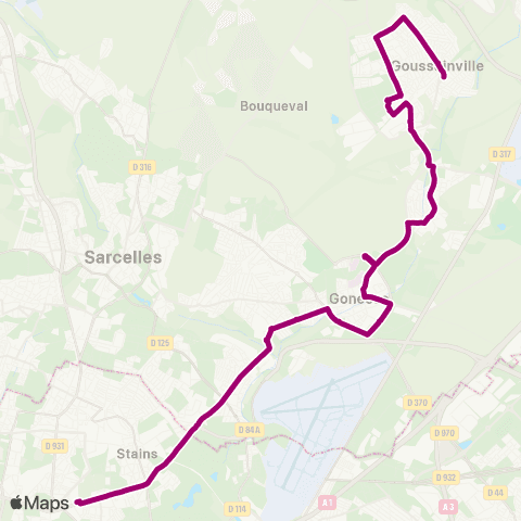 Île-de-France Mobilités Victor Basch <> Saint-Denis - Université map