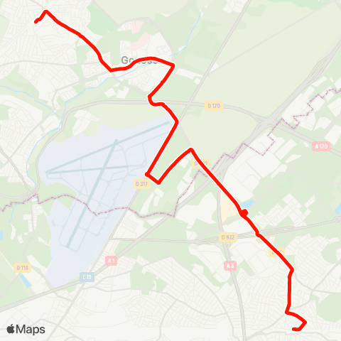 Île-de-France Mobilités La Malmaison <> Gare de Villiers-le-Bel - Gonesse - Arnouville map