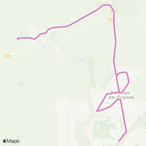 Île-de-France Mobilités Ruelle du Puits <> Gare de Louvres map