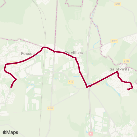 Île-de-France Mobilités Collège Françoise Dolto <> Treize Saules map