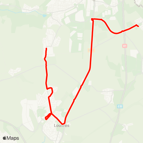 Île-de-France Mobilités Lycée Léonard de Vinci <> Quatre Vents map