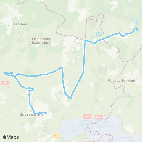 Île-de-France Mobilités Institut Saint-Dominique <> Rue Neuve map