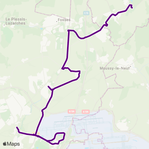 Île-de-France Mobilités Institut Saint-Dominique <> Calvaire map