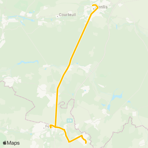 Île-de-France Mobilités Treize Saules <> Collège Anne-Marie Javouhey map
