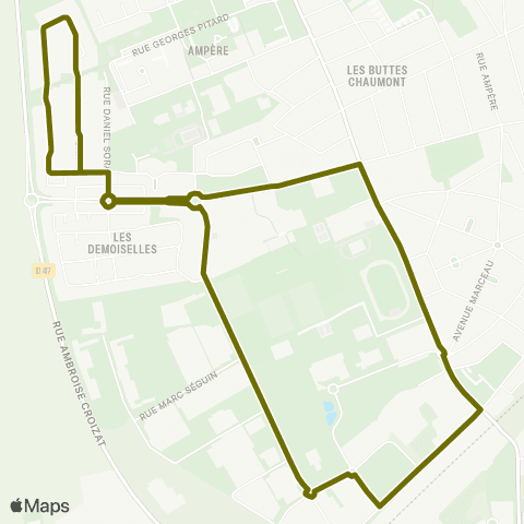 Île-de-France Mobilités Gare de Goussainville <> Gare de Goussainville map