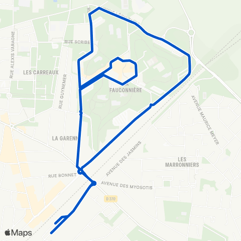 Île-de-France Mobilités Gare de Villiers-le-Bel - Gonesse - Arnouville <> Gare de Villiers-le-Bel - Gonesse - Arnouville map