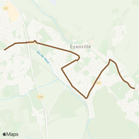 Île-de-France Mobilités Gare de Domont <> Écouen Maillol map