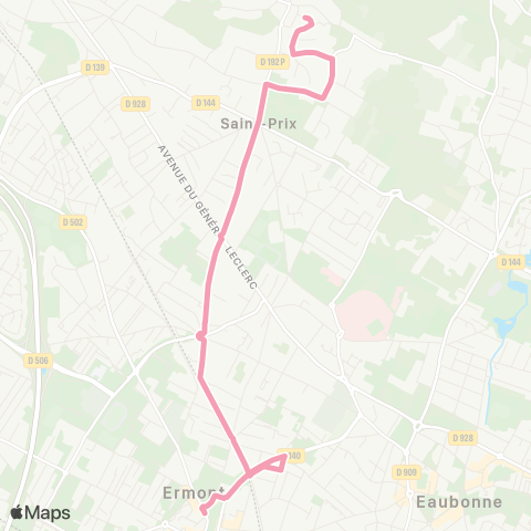 Île-de-France Mobilités Gare du Gros Noyer <> Léon Cordier map