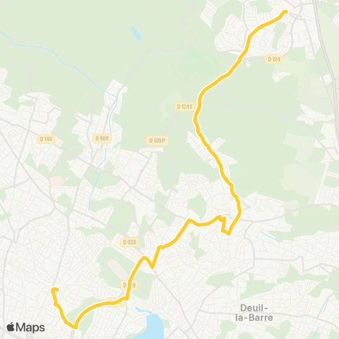 Île-de-France Mobilités Gare de Domont <> Gare d'Ermont Eaubonne map