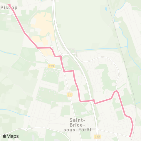 Île-de-France Mobilités Gare de Sarcelles / St-Brice <> Mairie map