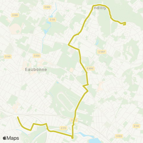 Île-de-France Mobilités Parc des Sources <> Gare d'Ermont / Eaubonne map
