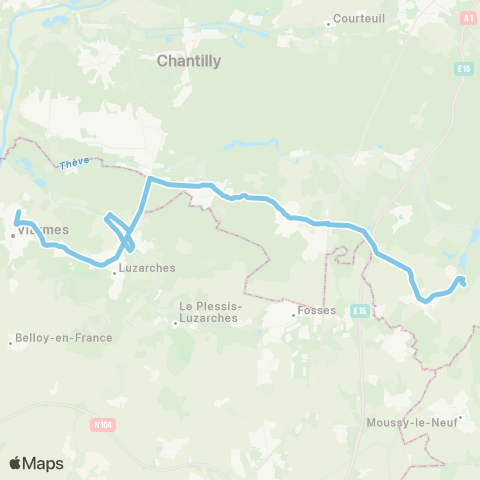 Île-de-France Mobilités Institut St-Dominique <> Route de Royaumont map