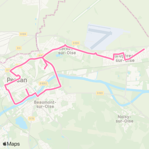 Île-de-France Mobilités Rue de Boran <> ZAE Chemin Vert map