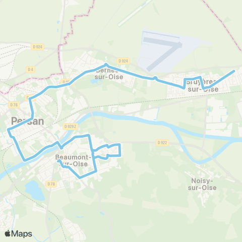 Île-de-France Mobilités Parc Haut Val-d'Oise 2 <> Mairie map