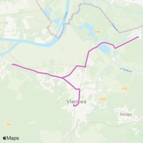 Île-de-France Mobilités Collège Blaise Pascal <> Baillon map