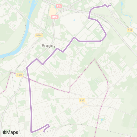 Île-de-France Mobilités Gare de Conflans Ste-Honorine <> Gare de Liesse / Quai A map