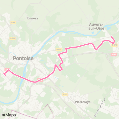 Île-de-France Mobilités Gare de Cergy Préf. / Quai J <> Mairie map