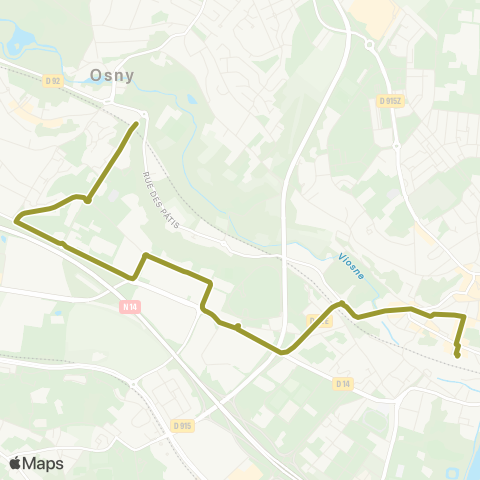 Île-de-France Mobilités Gare de Pontoise <> Les Pâtis map