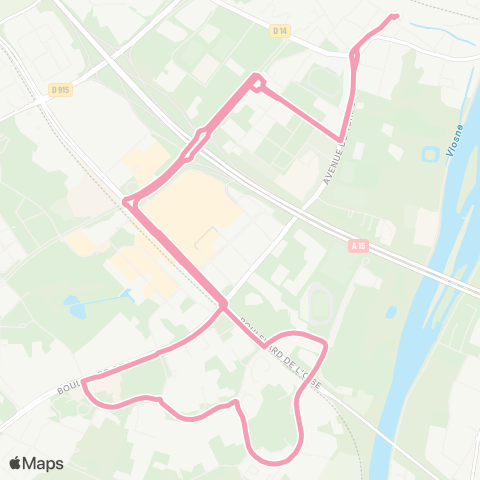 Île-de-France Mobilités Pontoise Gare <> Pontoise Gare map