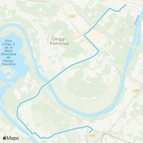 Île-de-France Mobilités Pontoise Gare <> Gare de Neuville - Uni map