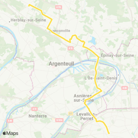 Île-de-France Mobilités Gare de Montigny / Beauchamp <> Gare de St-Lazare map