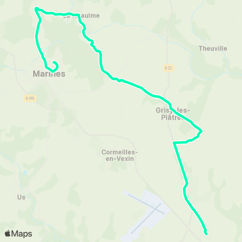 Île-de-France Mobilités Collège les Hautiers <> Rue des Fossettes map
