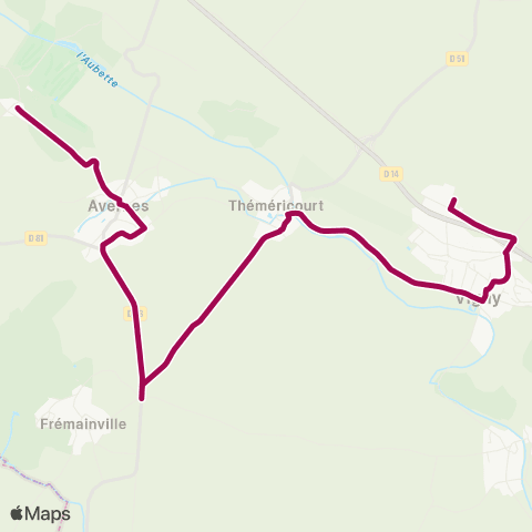 Île-de-France Mobilités Collège <> Saillancourt map