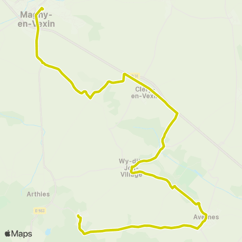 Île-de-France Mobilités Enfer Centre <> Gare Routière map