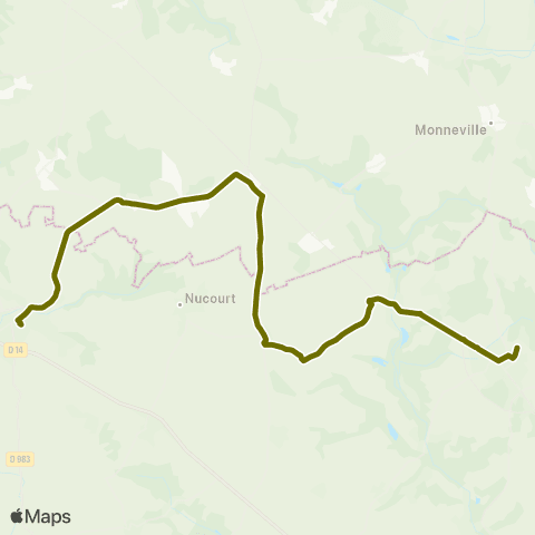 Île-de-France Mobilités Collège les Hautiers <> Gare Routière map