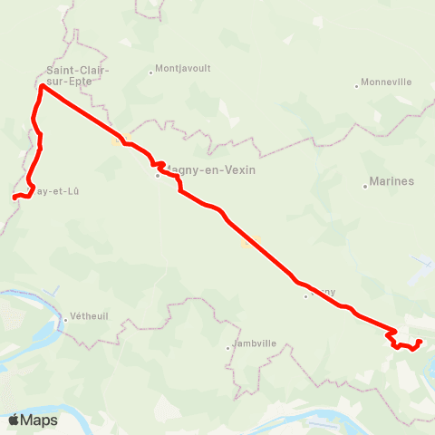 Île-de-France Mobilités Cergy St-Christophe RER <> Pl. du 19 mars 1962 map