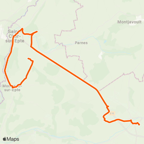 Île-de-France Mobilités Gare Routière <> Clos Minet map