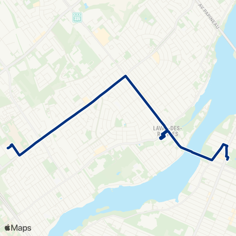 STL Métro Henri-Bourassa – Métro Montmorency map