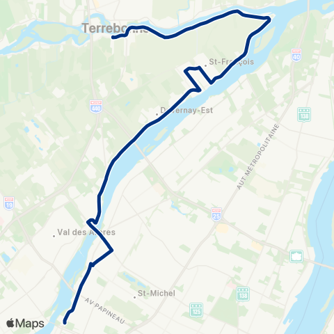 STL Saint-François – Métro Henri-Bourassa map
